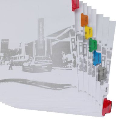 Jogo de divisórias para fichário em papel off-set Personalizado