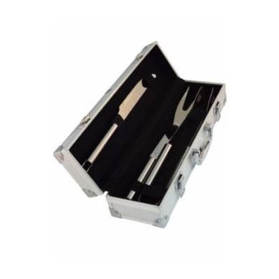 Kit churrasco personalizado com 3 peças de inox