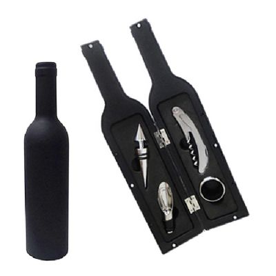 Kit vinho com 4 peças com estojo personalizado