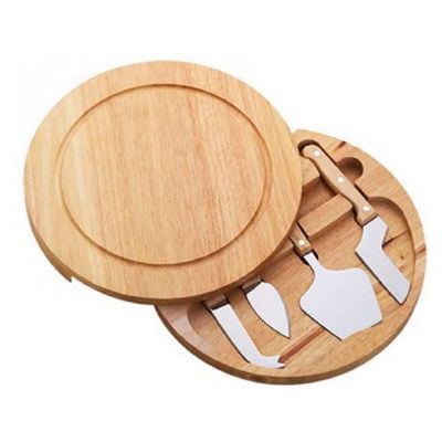 Kit queijo com 5 peças em madeira personalizado