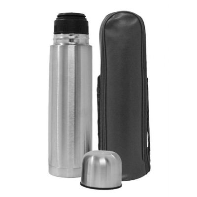 Garrafa térmica metal com necessaire personalizada