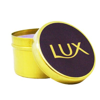Vela aromática em lata personalizada