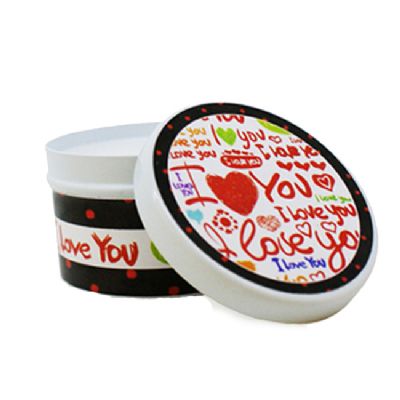 Vela aromática em lata pintada personalizada