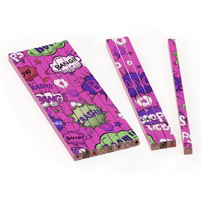 Conjunto de 12 lápis de cor quadrados personalizados