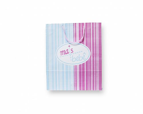 Sacola com alça em cordinha com nô personalizado