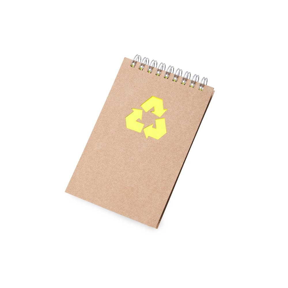 bloco de anotações ecológico