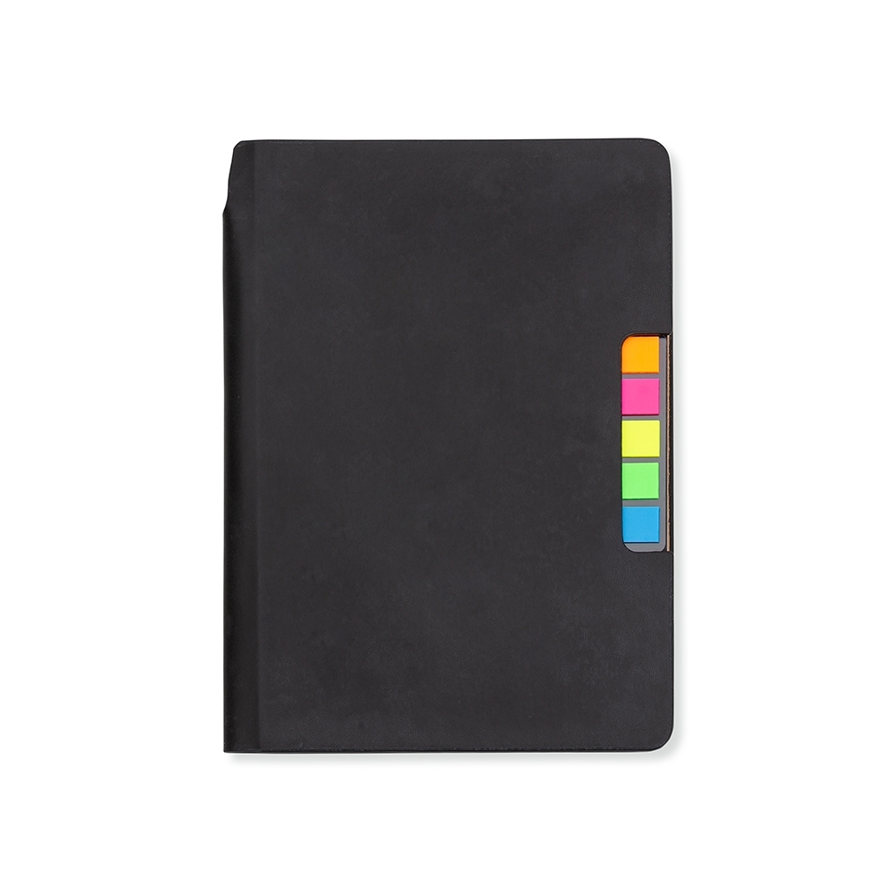 caderno c/ autoadesivo