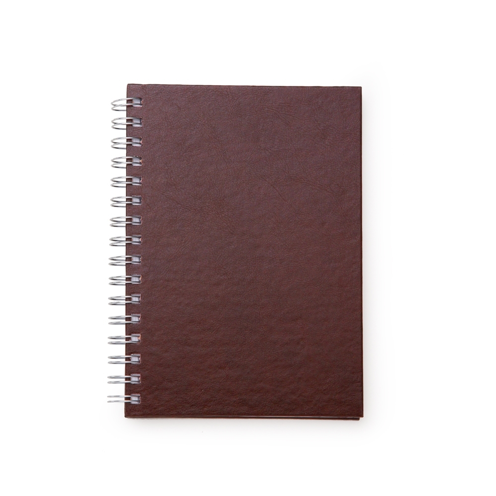 caderno c/ capa de couro sintético 15 x 21cm