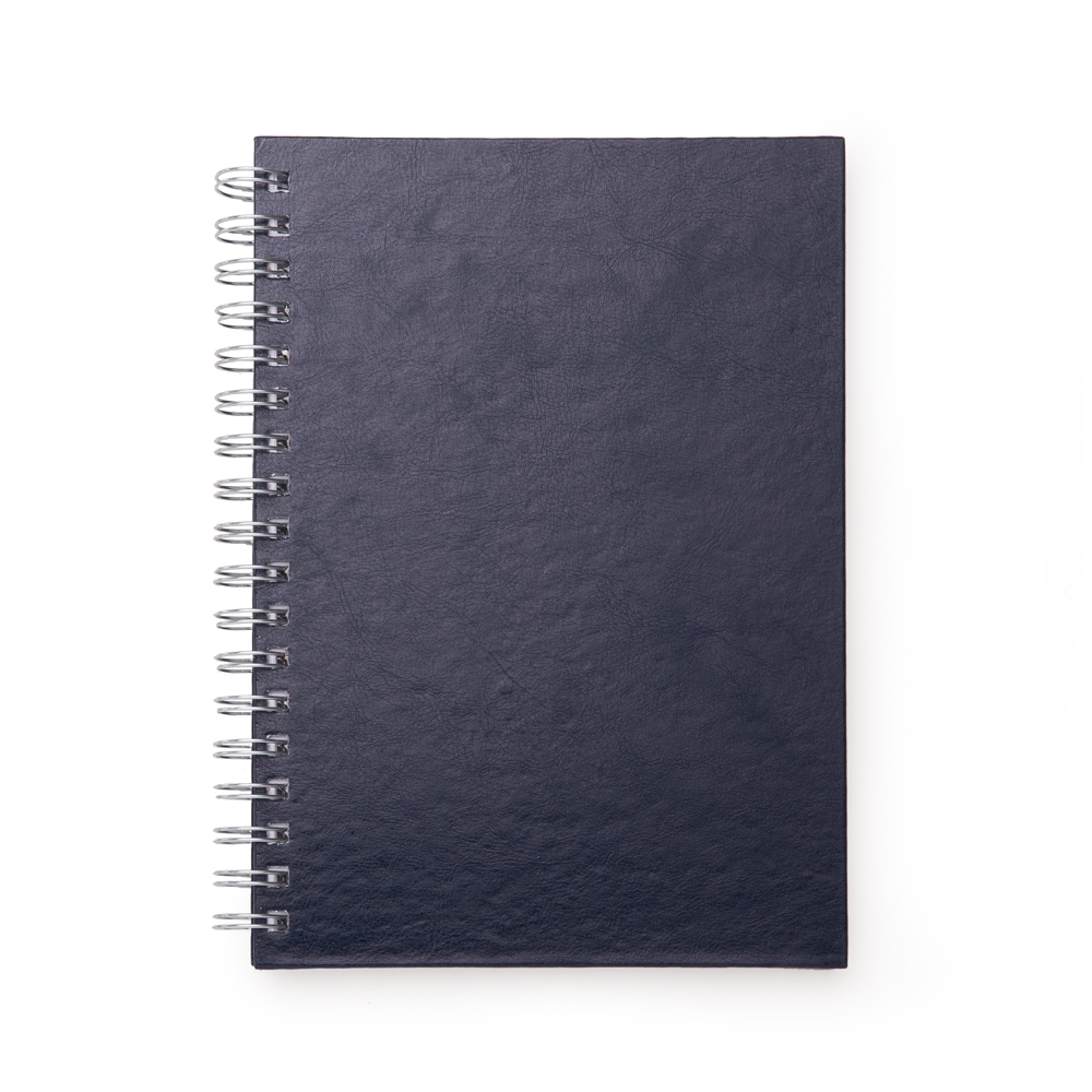 caderno c/ capa de couro sintético 17 x 24cm