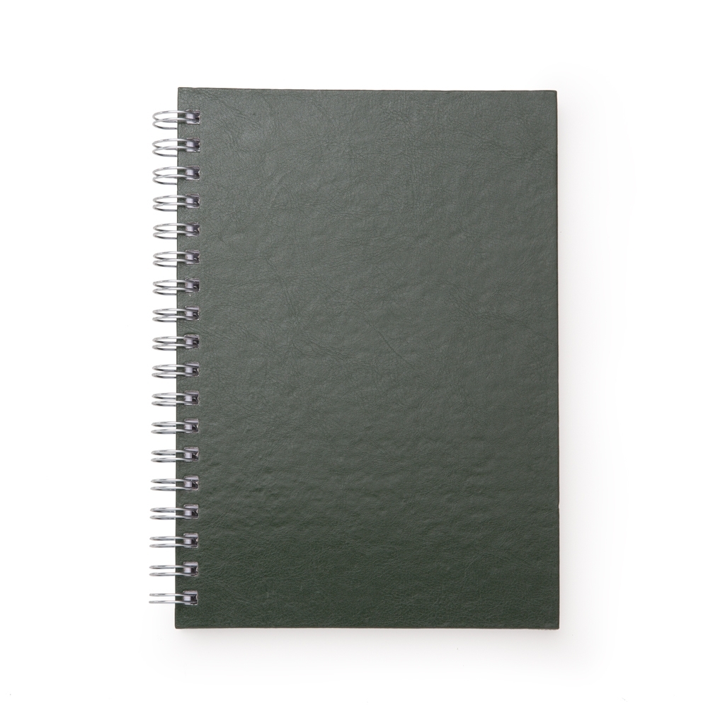caderno c/ capa de couro sintético 17 x 24cm