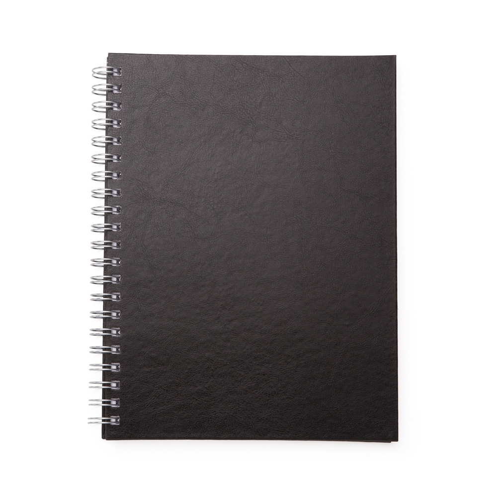 caderno c/ capa de couro sintético 21 x 28 cm
