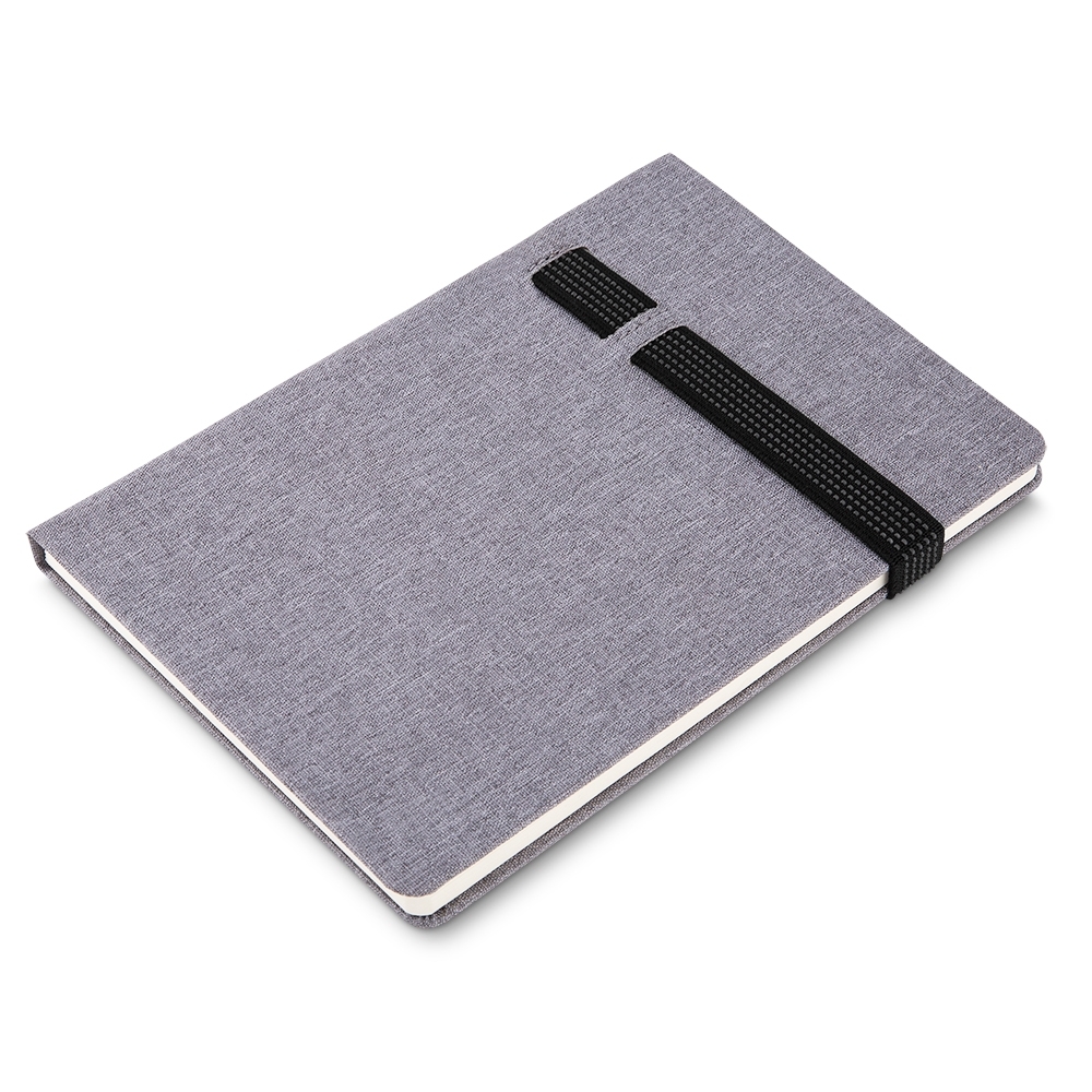 caderno c/ elastico p/ caneta/celular