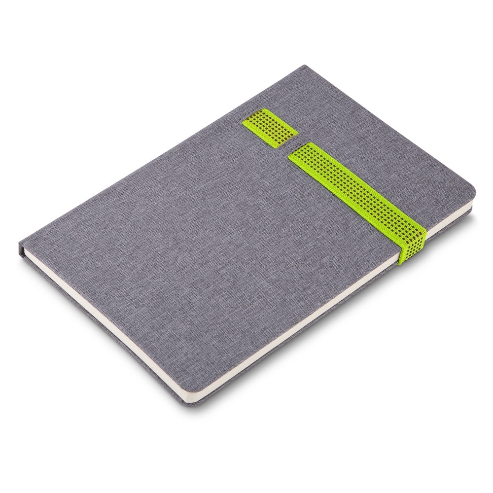 caderno c/ elastico p/ caneta/celular