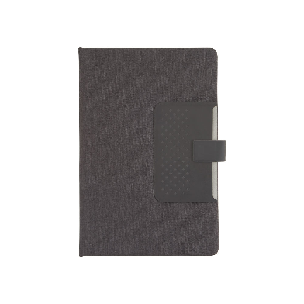 caderno c/ porta caneta