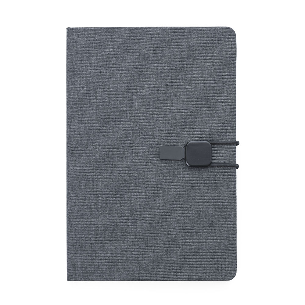 caderno de anotações com elástico