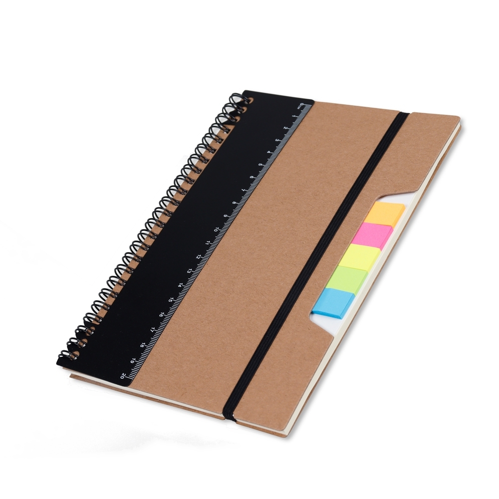 caderno p/ anot. kraft com elastico