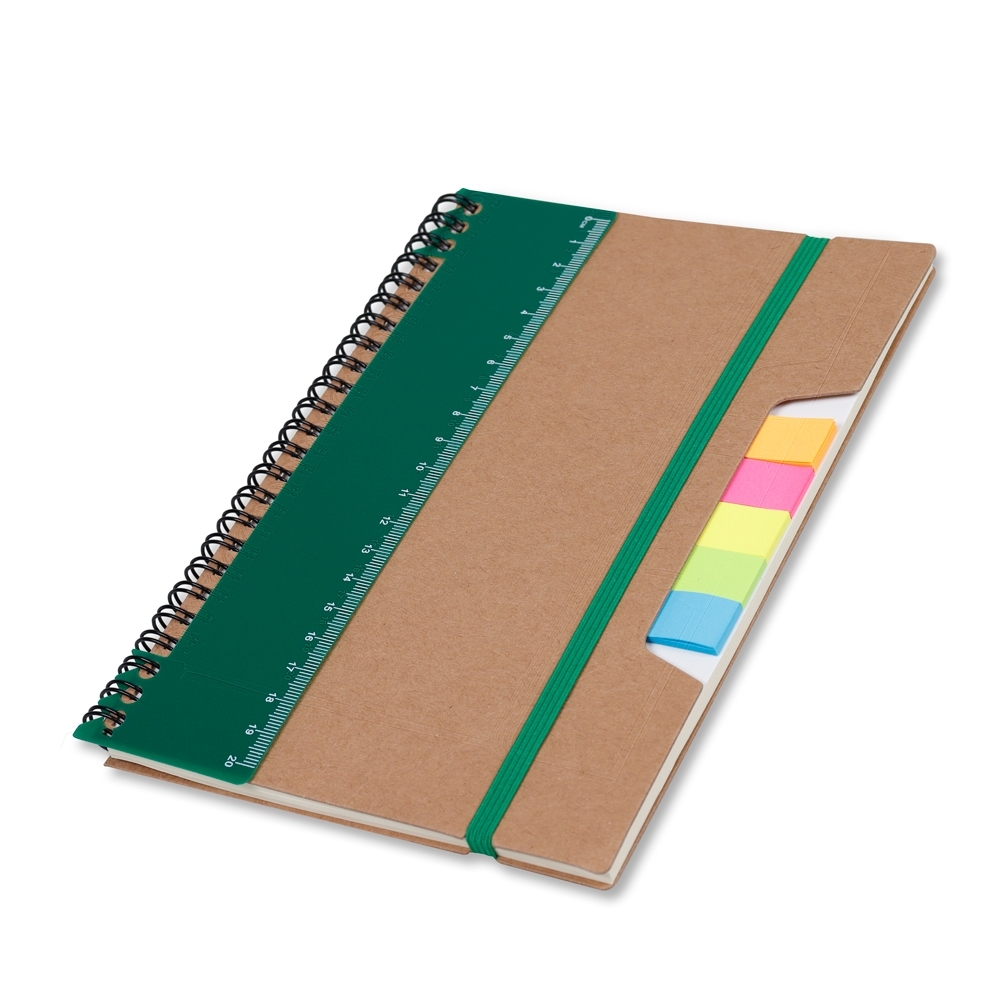 caderno p/ anot. kraft com elastico
