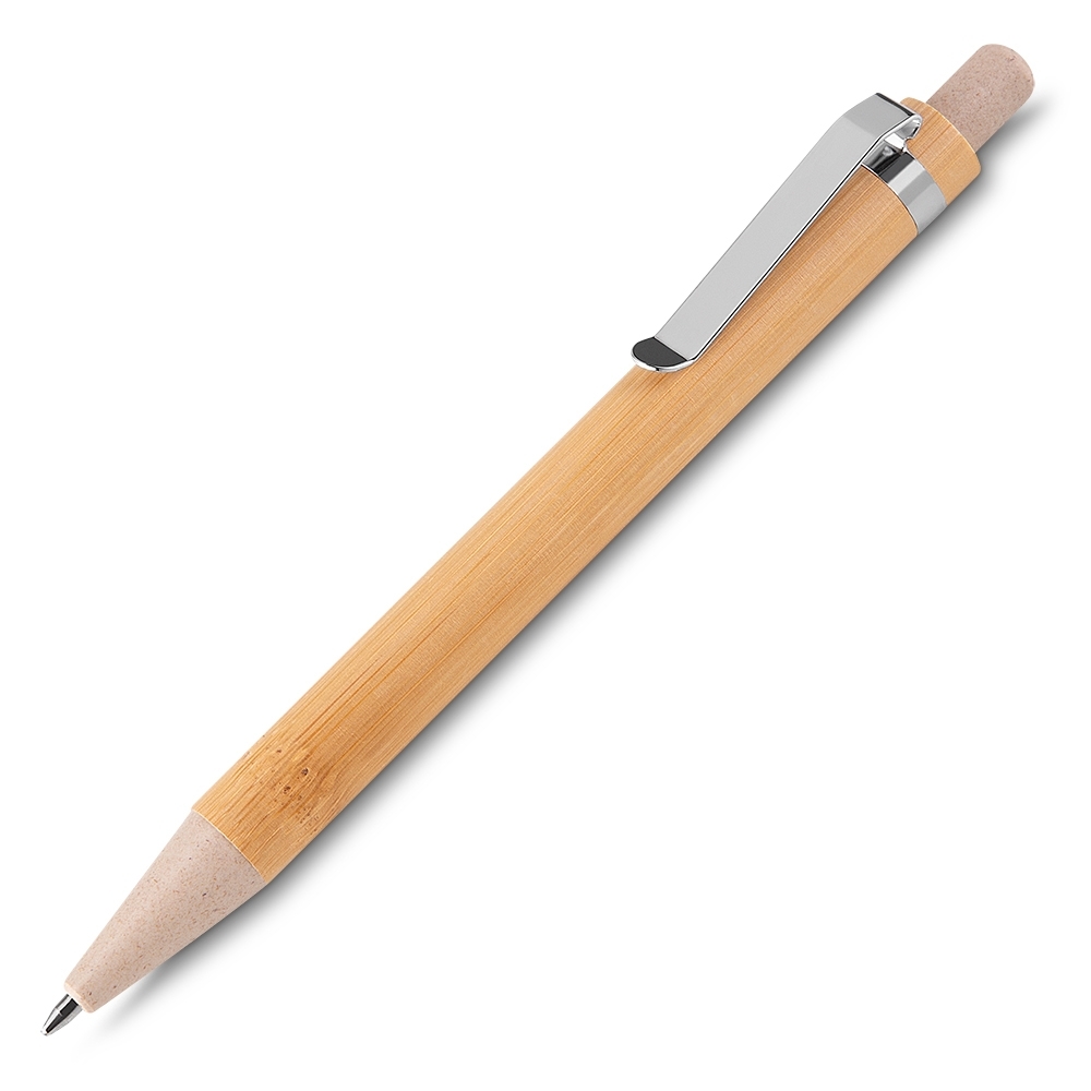 caneta bambu c/ estojo papel