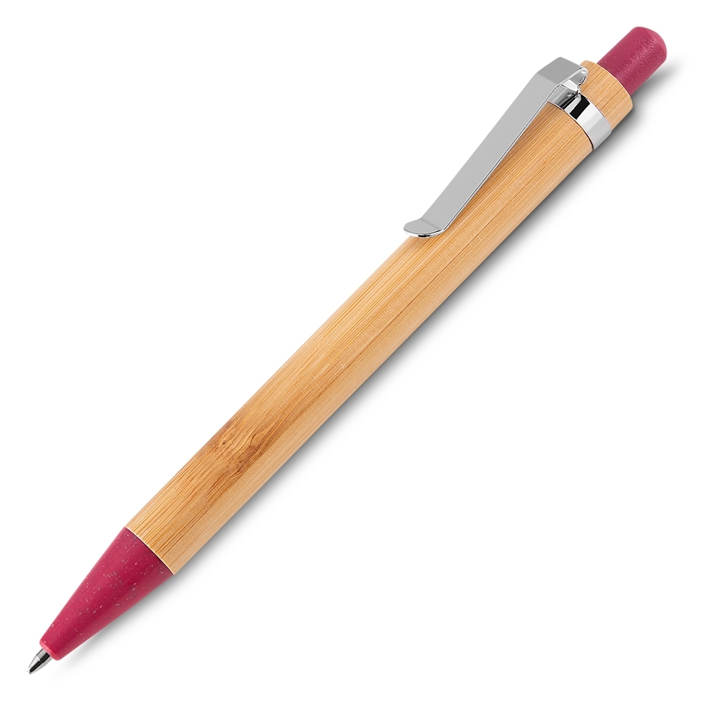 caneta bambu c/ estojo papel