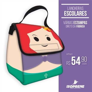 Lancheira Escolar em Neoprene Personalizada