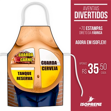 Aventais Divertidos em Isoflex Personalizado