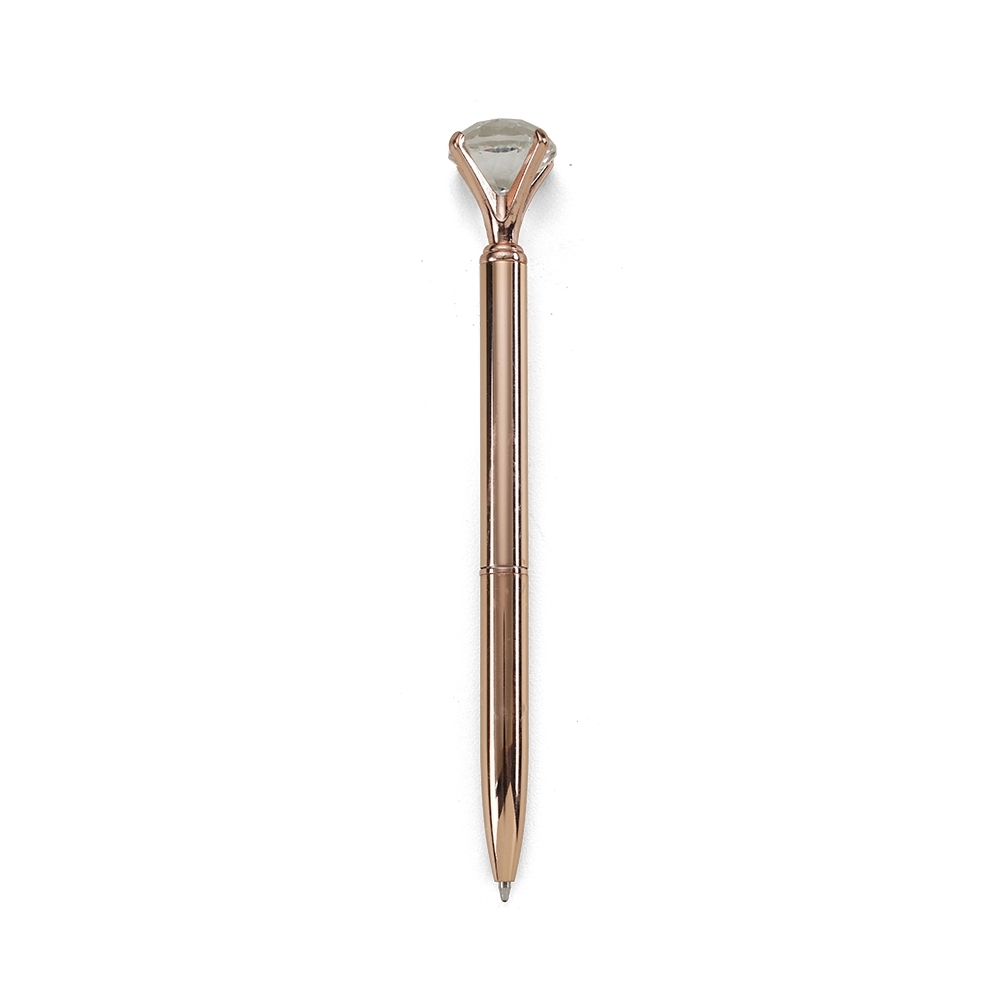 caneta metal c/ diamante