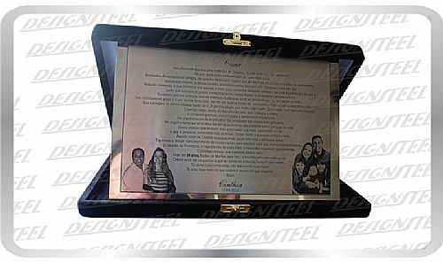 Placa Inox Personalizada