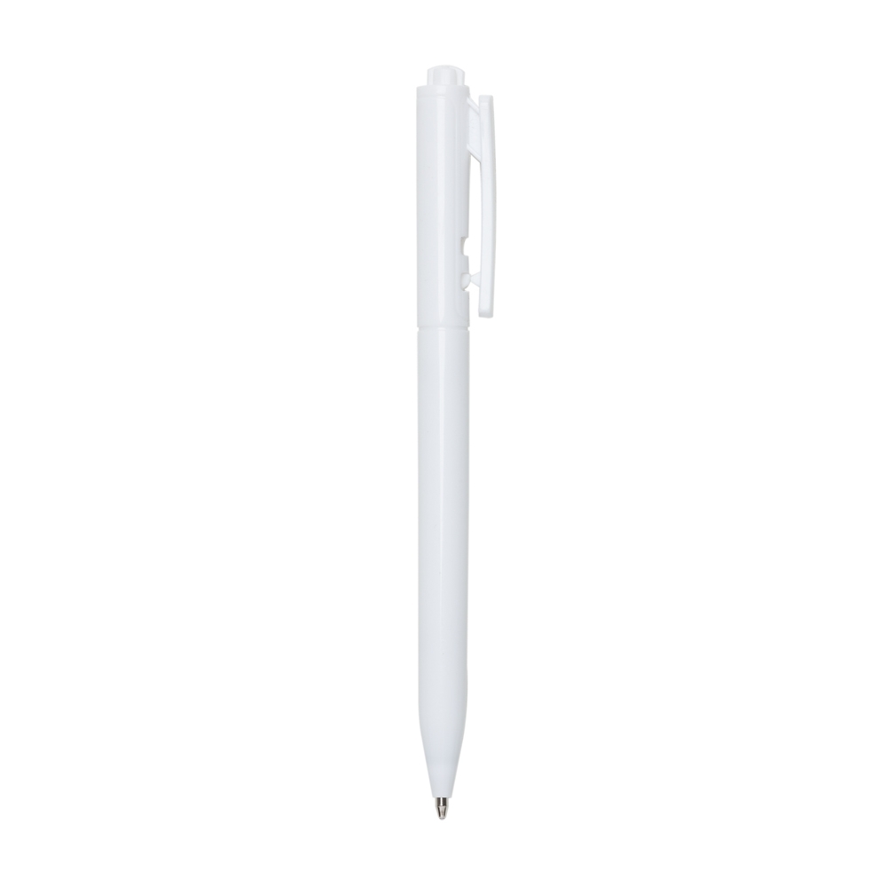 caneta plástica leitoso
