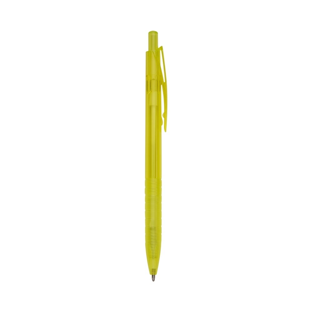 caneta plástica translucida