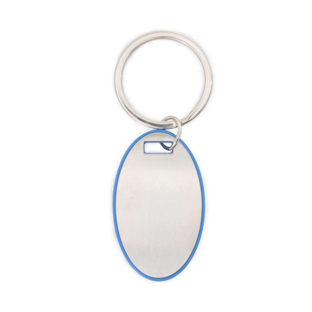 chaveiro oval plastico/metal