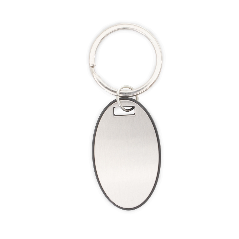 chaveiro oval plastico/metal