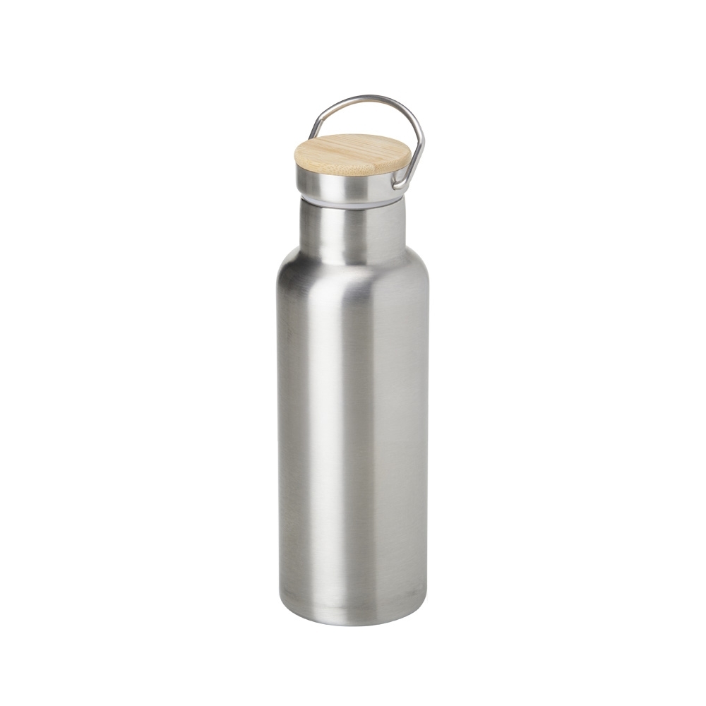garrafa térmica 500ml c/ tampa bambu