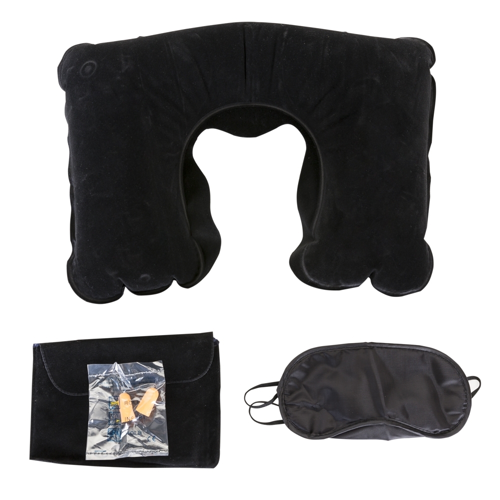 kit travesseiro inflav tapa olho e prot auricular