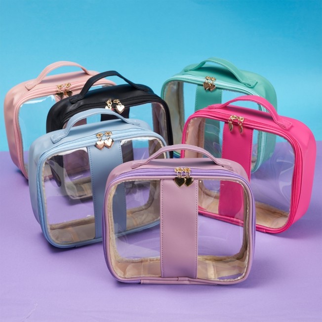 necessaire em pvc e pu tam.g