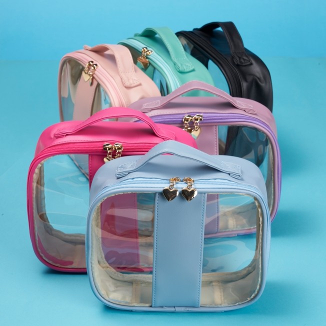 necessaire em pvc e pu tam.m