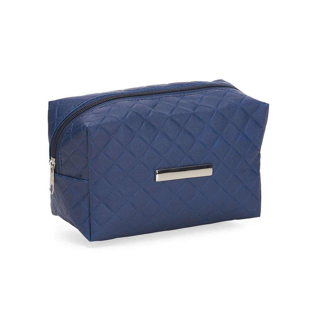 necessaire puff matelassê c/ detalhe prata