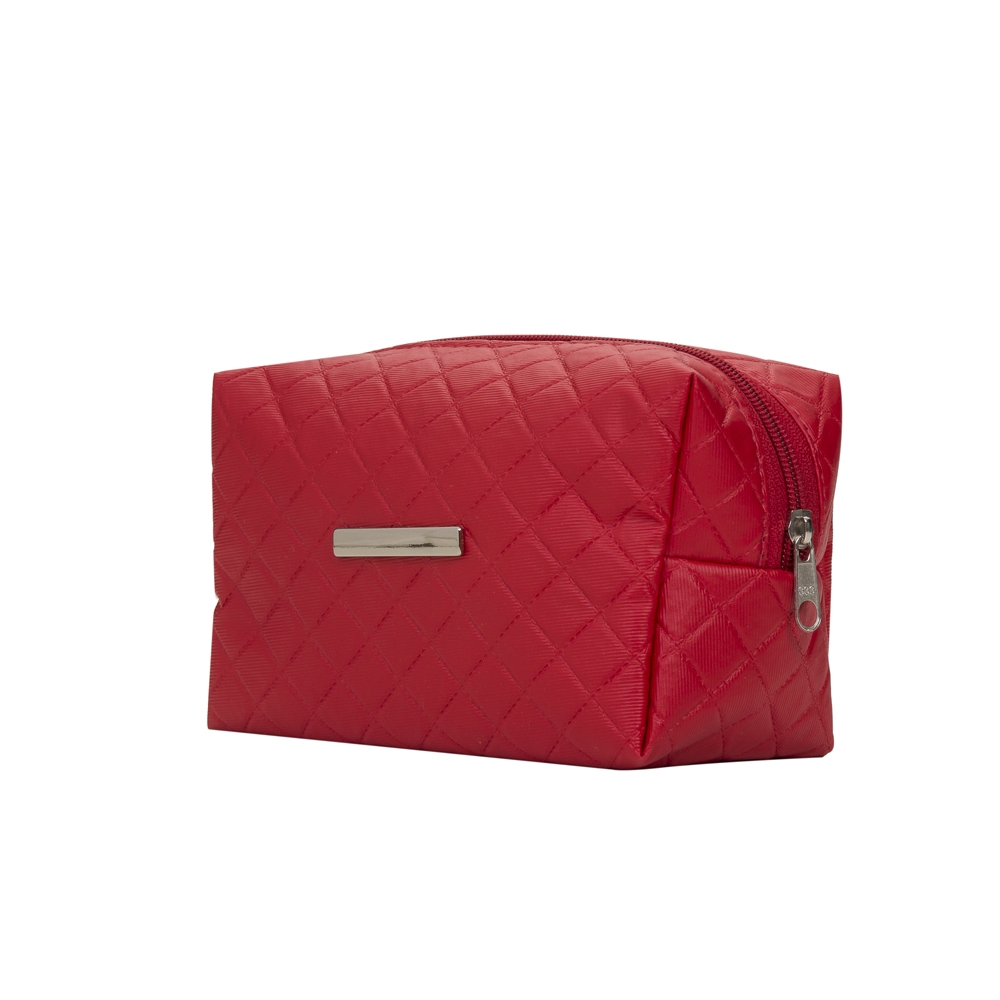 necessaire puff matelassê c/ detalhe prata