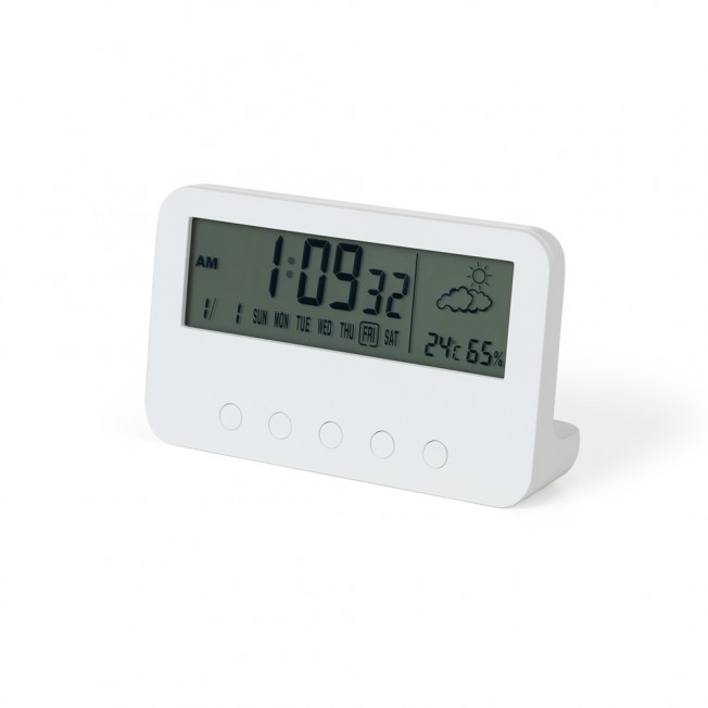 relógio despertador c/ medidor de temperatura e umidade