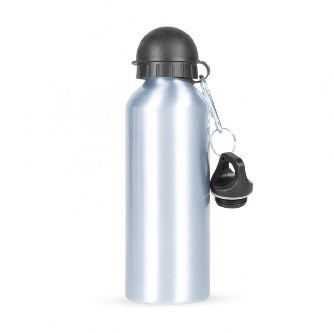 squeeze aluminio 500ml c/ bico e mosquetão