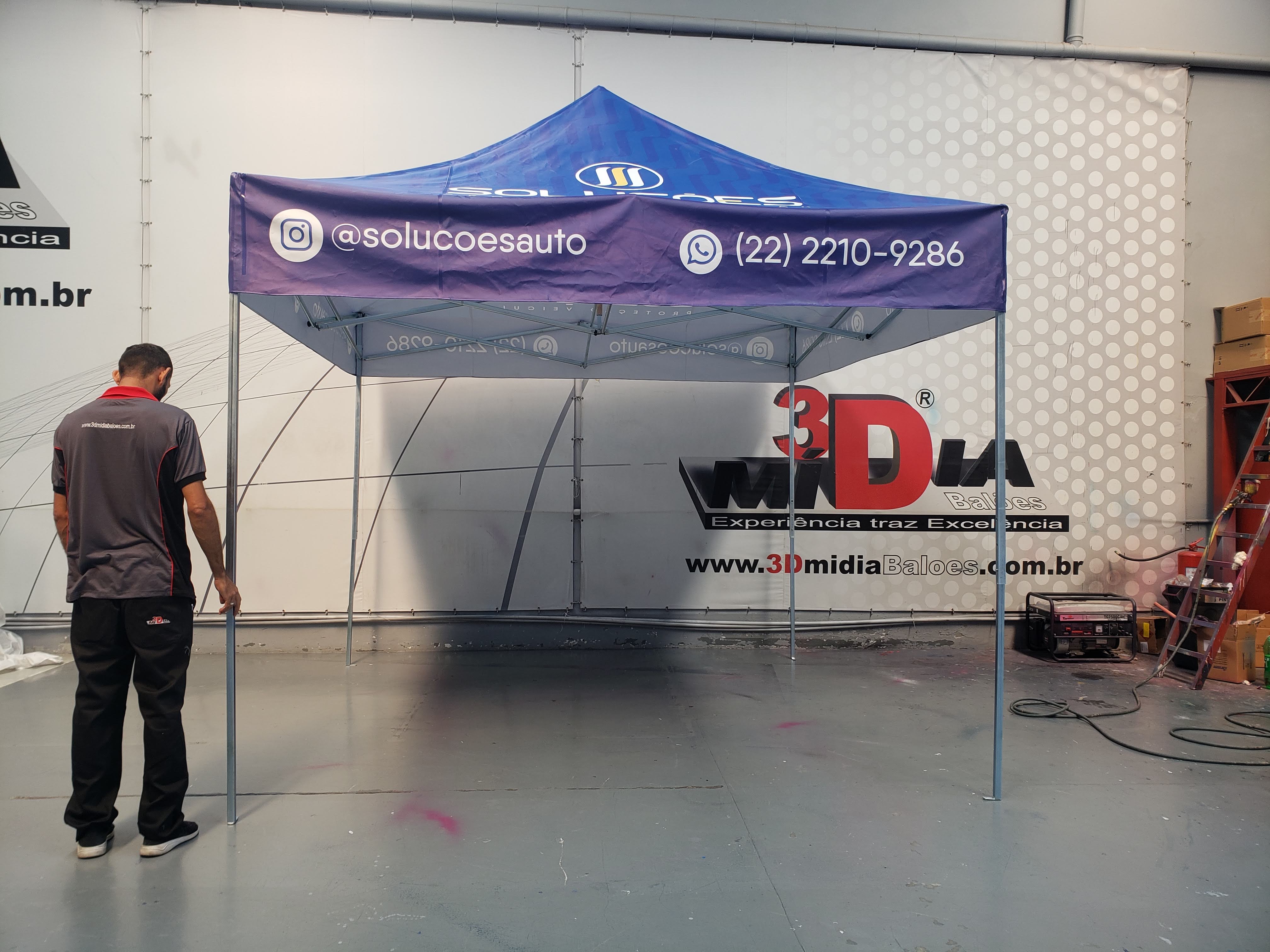 Tenda Metálica Personalizada 3x3