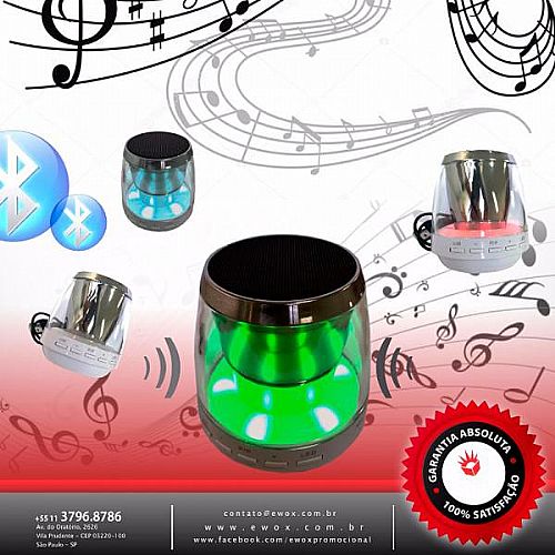 Caixa de som Bluetooth com luz Personalizada