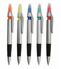 Caneta Esferográfica com Marca Texto