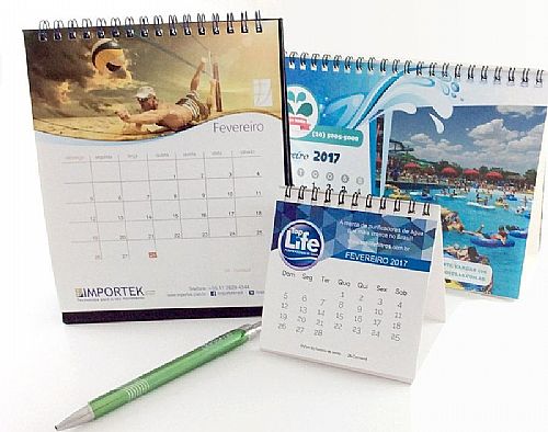 Calendário de Mesa Wire-o Personalizado