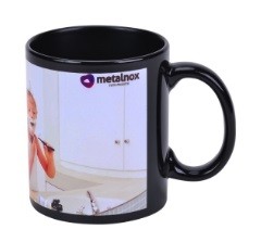 Caneca Porcelana Preto 325ml Personalizada