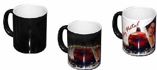Caneca Preta Mágica 325ml Personalizada