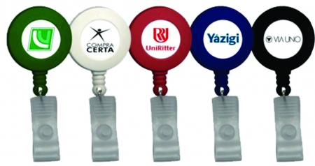 Porta Crachá Retrátil Personalizado