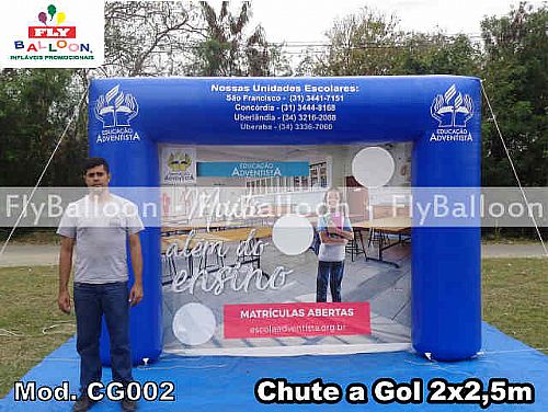 Chute no gol inflavel promocional