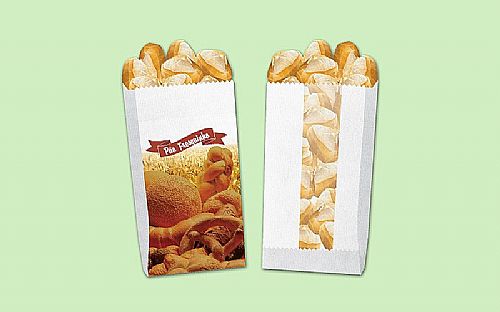 Sacos de Papel Kraft Branco com Visor