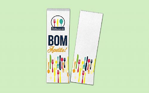Saco de papel Kraft Branco para Talher