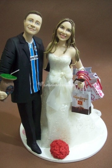 Bonecos em Biscuit para casamento Personalizado